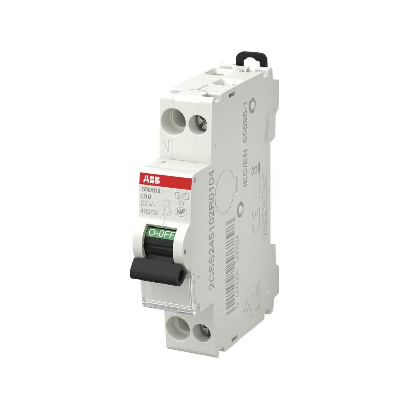 Disjoncteur Ph+N raccordement Vis 10A-4,5Ka