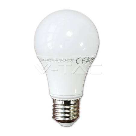 E27 LED Bulb - 7W (40W)  470LM 200° A60 Thermoplastic 2700K - NEW