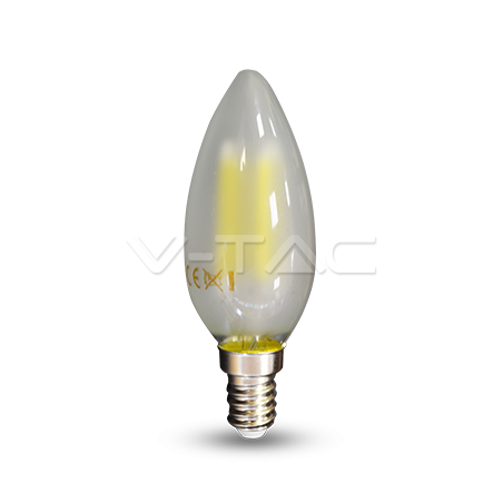LED Bulb - 4W Filament  E14 Frost Cover Candle 2700K