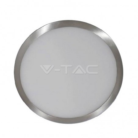 12W LED SURFACE PANEL LIGHT-SATIN NICKEL COLORCODE:3000K ROUND
