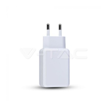 USB QC3.0 TRAVEL ADAPTOR WITH DOUBLE BLISTER PACKAGE-WHITE