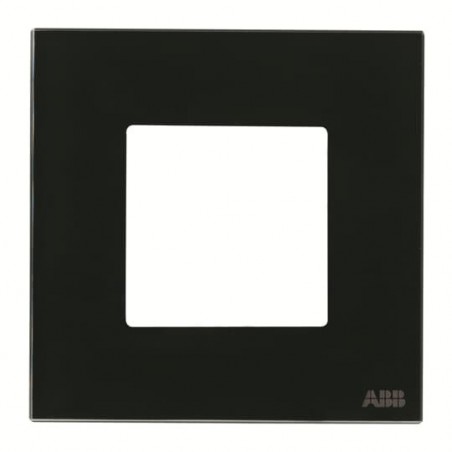 Zenit Plaque de Finition 2 modules Verre Noir