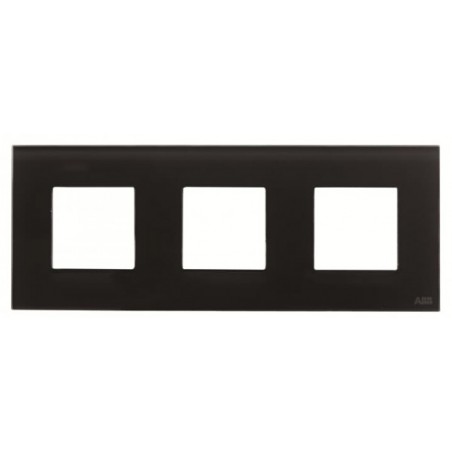 Zenit Plaque de Finition 3X2 modules Verre Noir