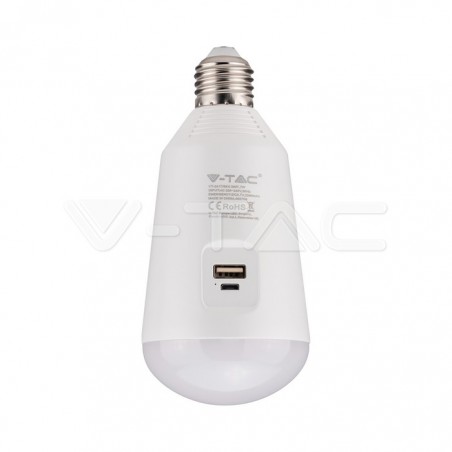 LED E27 7W LED RECHARGEABLE SOLAR BULB CCT:3IN 1 IP20